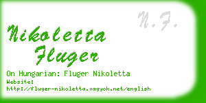 nikoletta fluger business card